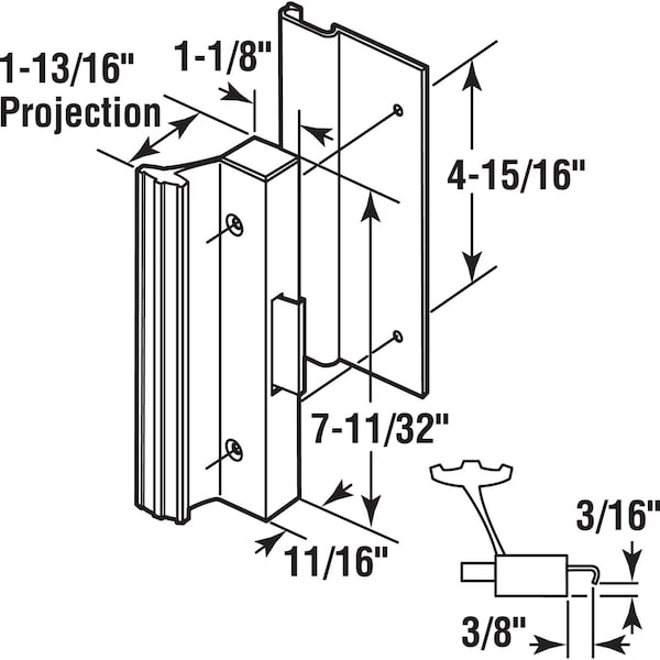 Handle Patio Door Al